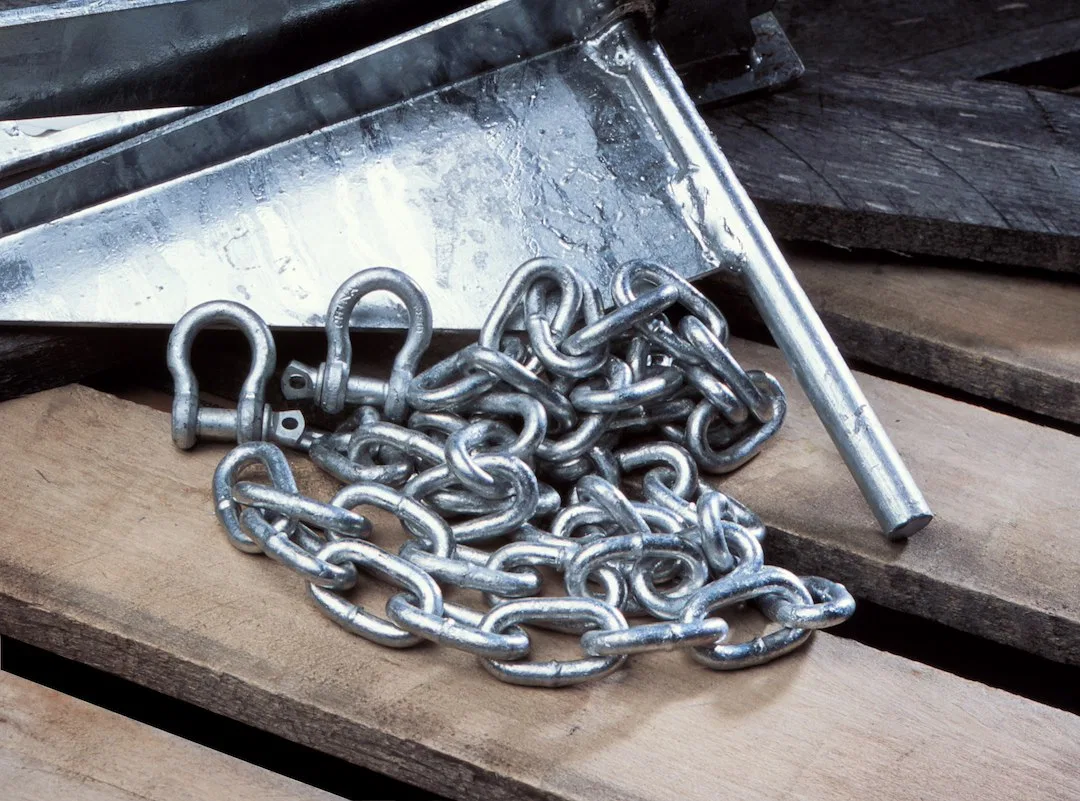 95134 – TIE DOWN Anchor Rode, Steel Chain 1250 Pound Working Load Limit 1/4 Inch Diameter x 5 Foot Length Galvanized ...
